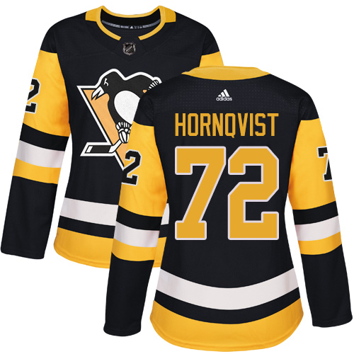 Adidas Penguins #72 Patric Hornqvist Black Home Authentic Women's Stitched NHL Jersey